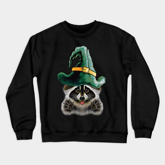Raccoon Halloween Crewneck Sweatshirt by Artardishop